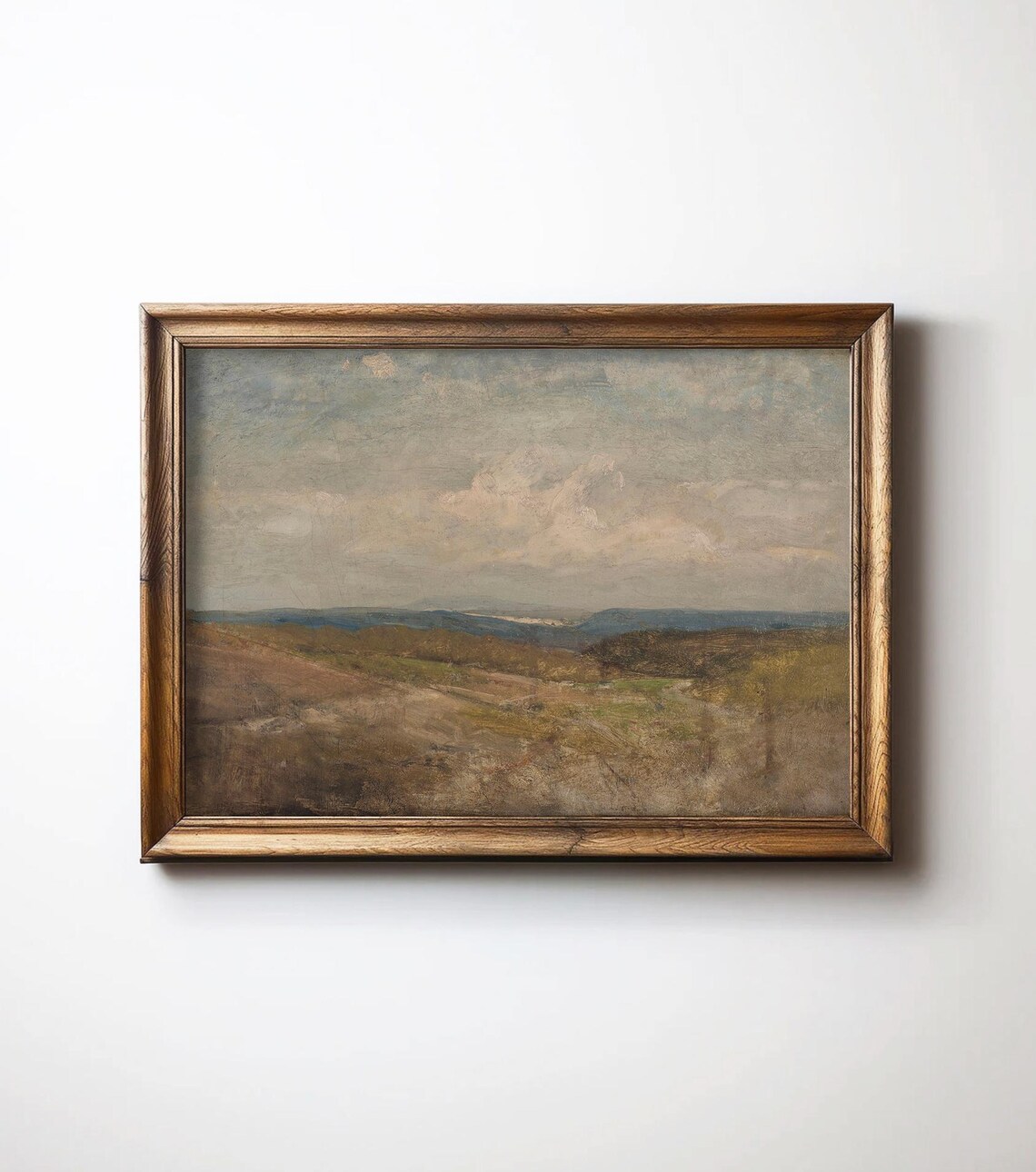 Neutral Rolling Hills Landscape, Vintage Rustic Art Print - Image 2