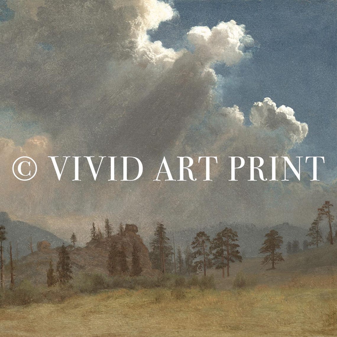 Mountain And Clouds Landscape Wall Art Vintage Rustic Cloudscape Home Decor Vivid Art Print Ab 802 - Image 4