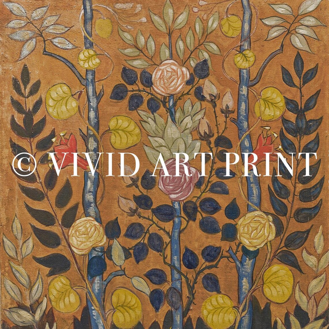 Vintage Botanical Foliage Abstract Floral Bouquet - Image 4