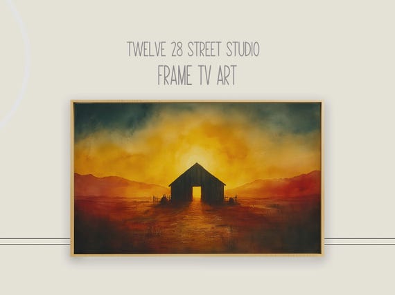 Americana Sunset Western Painting Frame Tv Art Artwork For The Frame Tv Frame Tv Art Instant File
