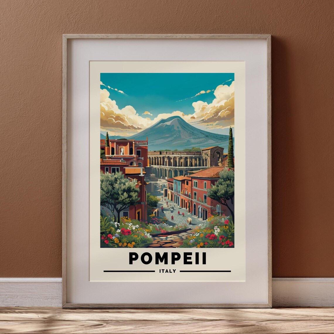 Pompeii Mediterranean Italy Travel Poster - Image 3