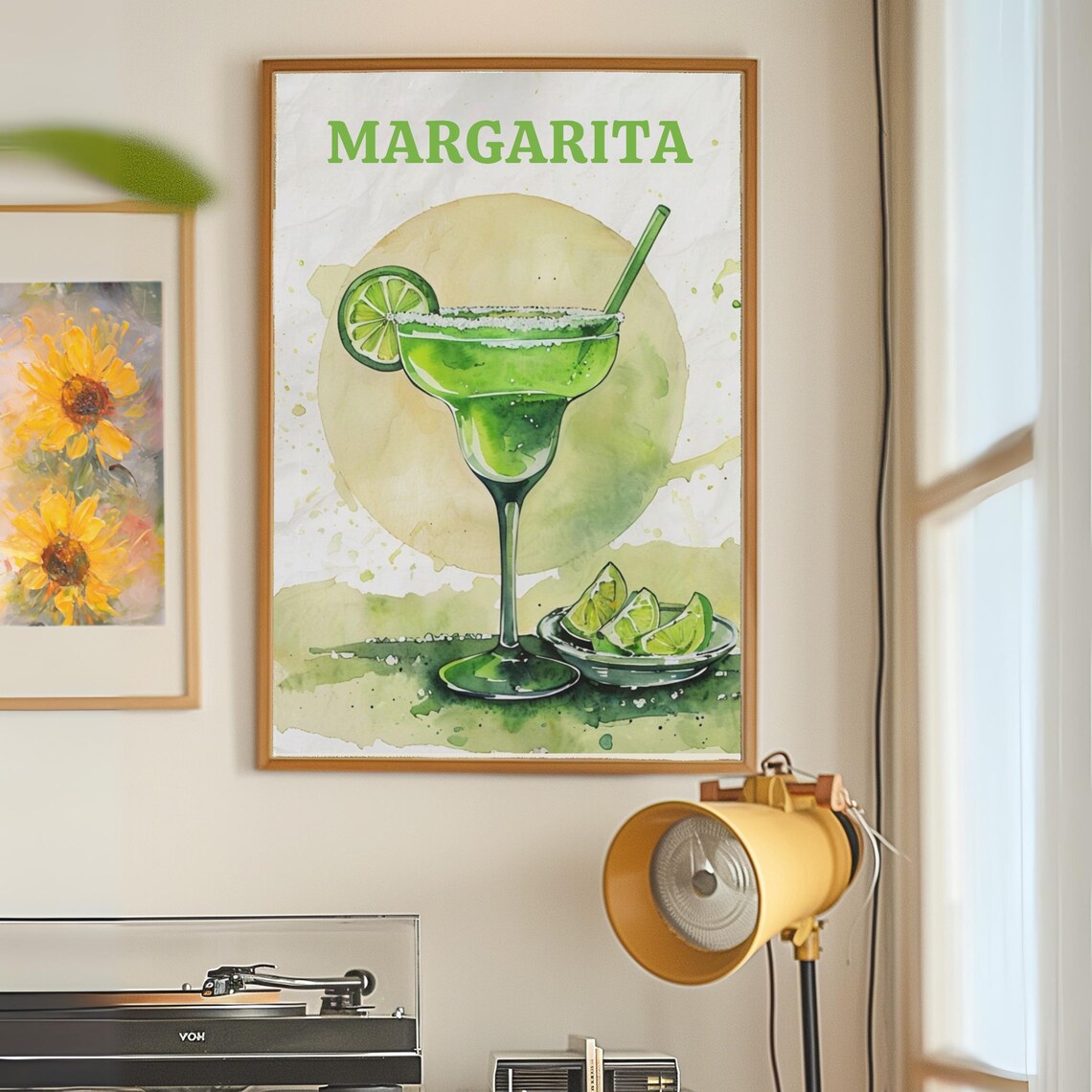 Spicy Margarita, Retro Cocktail Poster