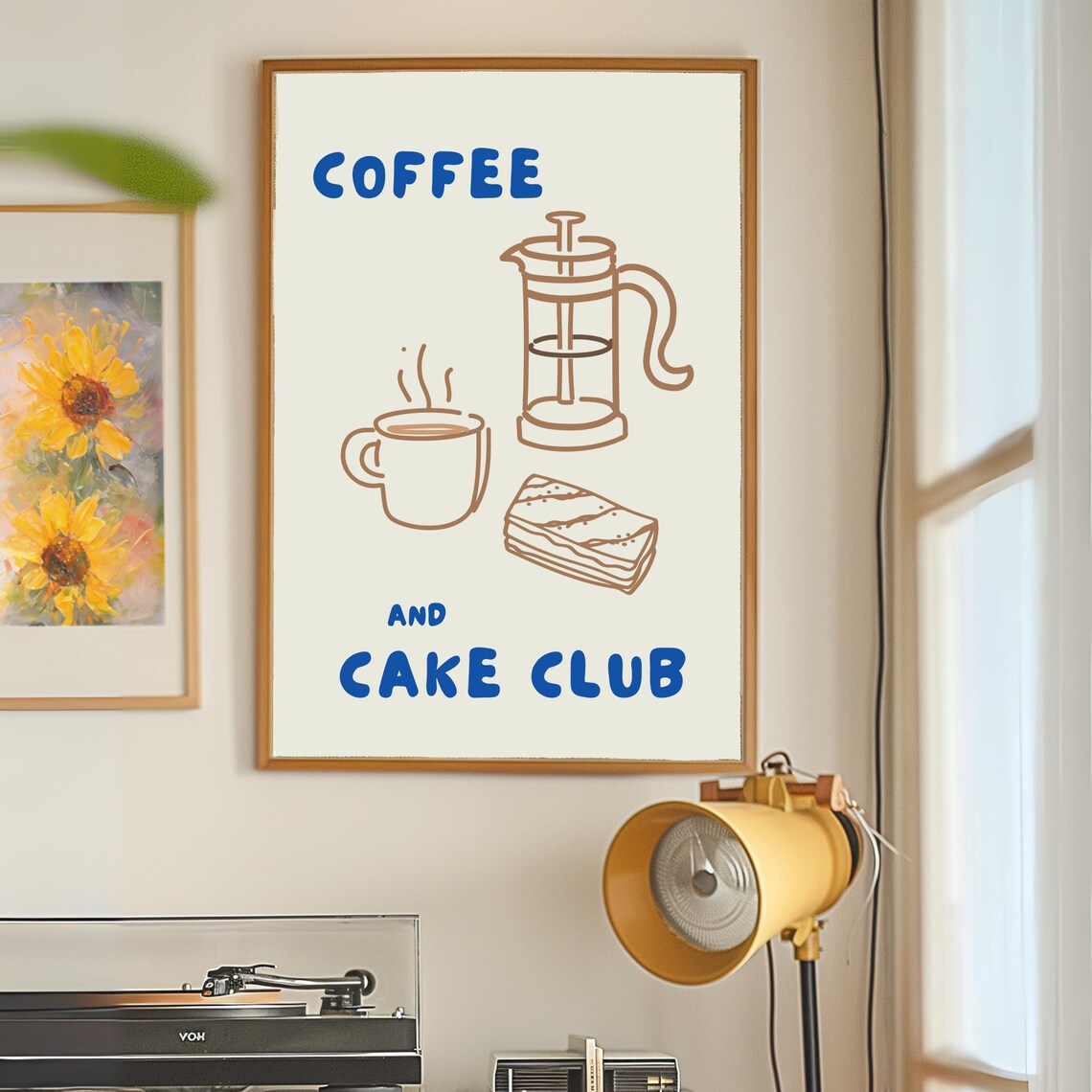 Morning Coffee Wall Art Cake Poster Pastry Club Kitchen Print Funky Wall Art Coffee Poster Breakfast Print Trendy Wall Art - Image 2