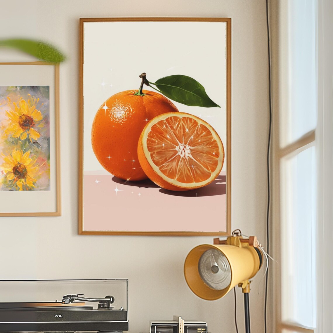 Orange Art Print, Modern Kitchen Wall Decor - Image 2