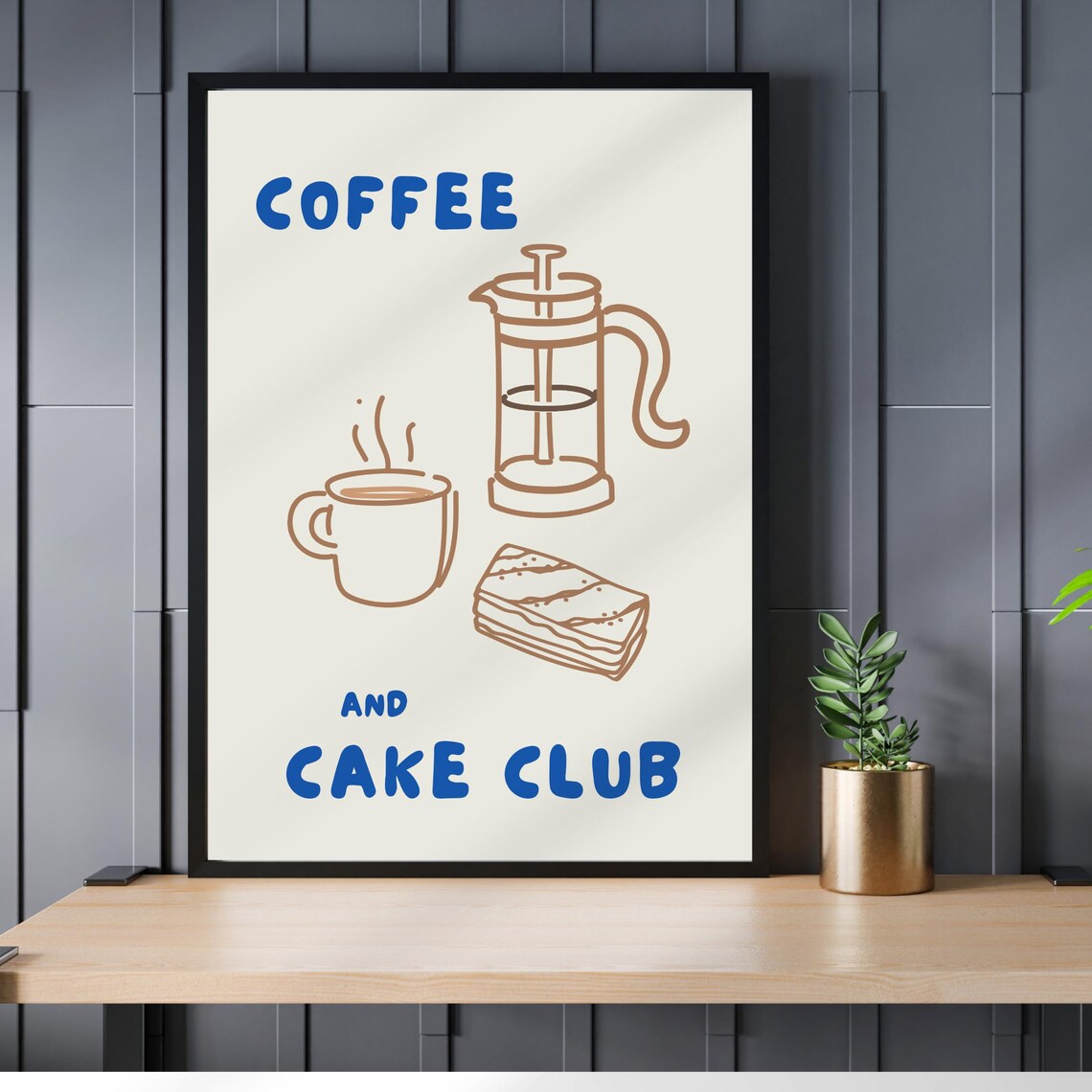Morning Coffee Wall Art Cake Poster Pastry Club Kitchen Print Funky Wall Art Coffee Poster Breakfast Print Trendy Wall Art - Image 3