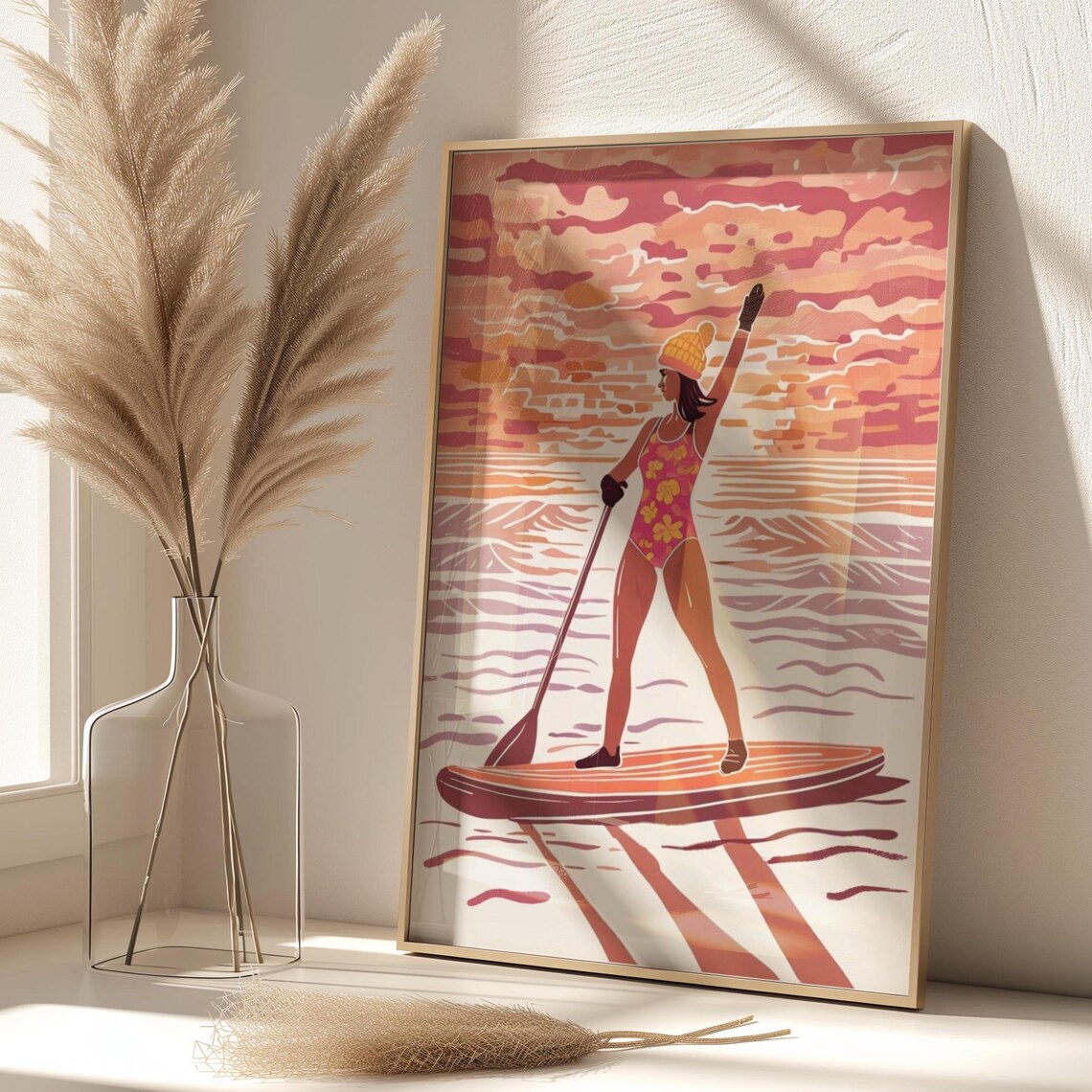 Stand Up Paddleboard Poster, Water Sport Gift