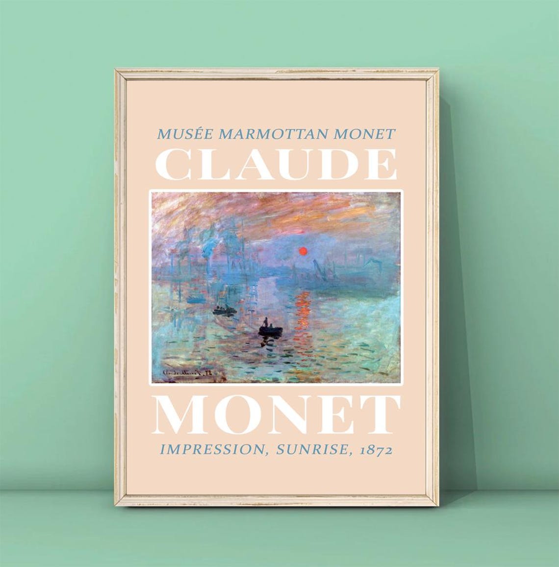 Claude Monet Impression Sunrise 1872 Museum Exhibition Poster