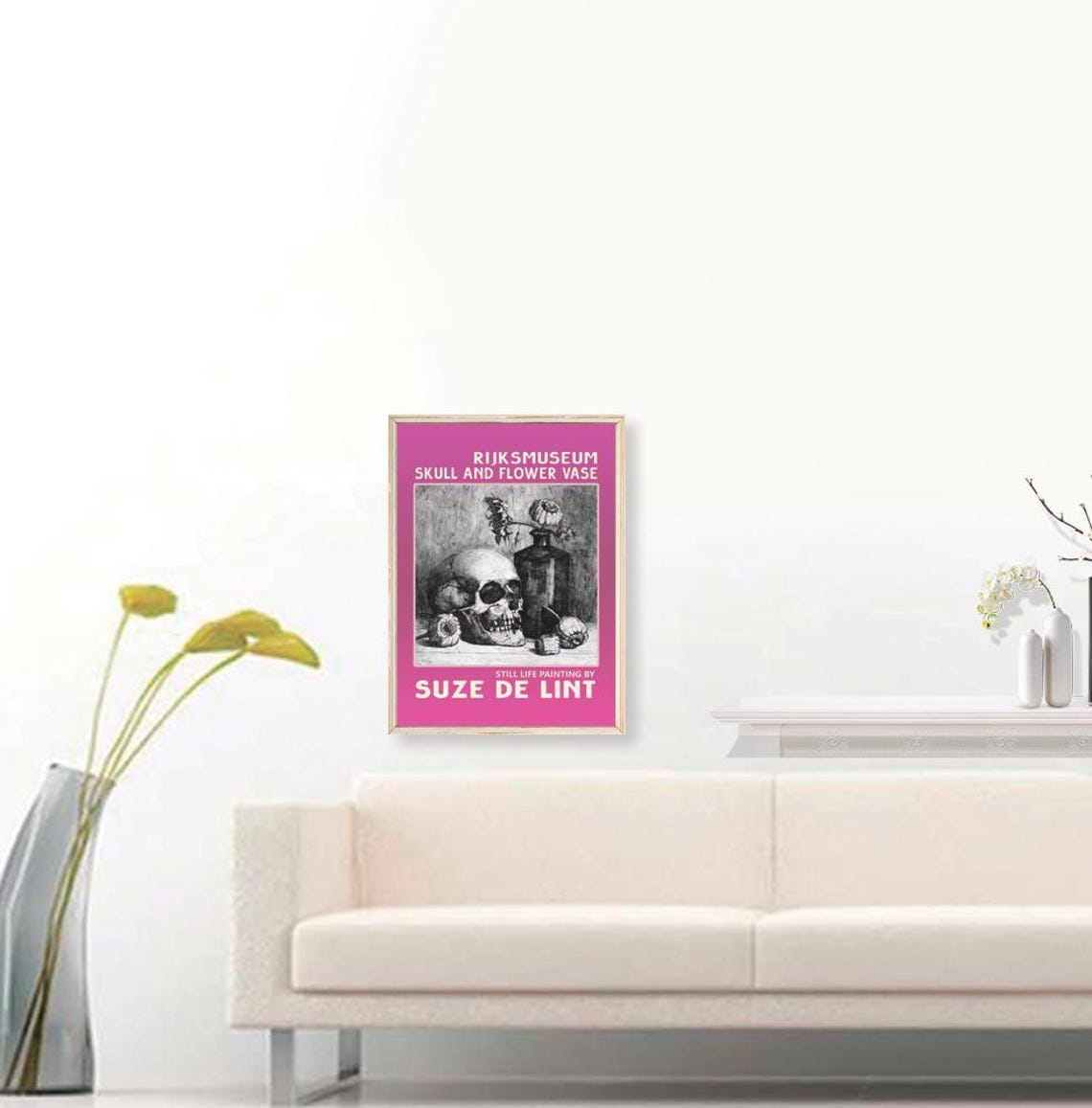Suze de Lint Skull and Flower Vase Rijksmuseum Still Life Art Poster - Image 3