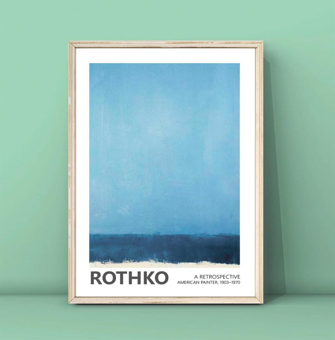 Mark Rothko Blue Exhibition Poster, Minimalist Art Print - Image 3