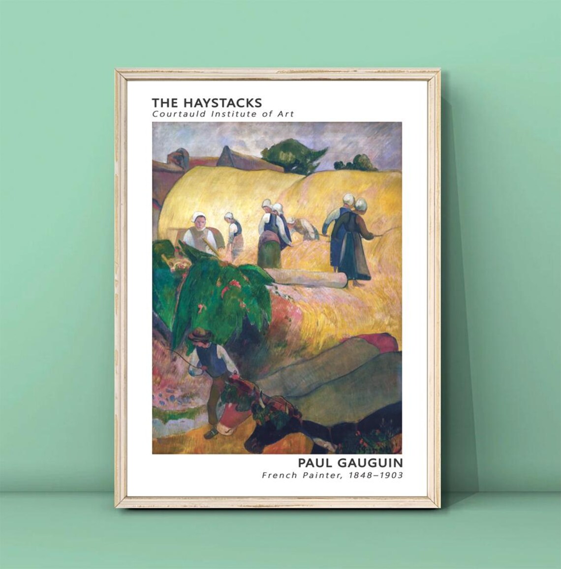 Paul Gauguin The Haystacks Breton Harvest Scene Museum Poster