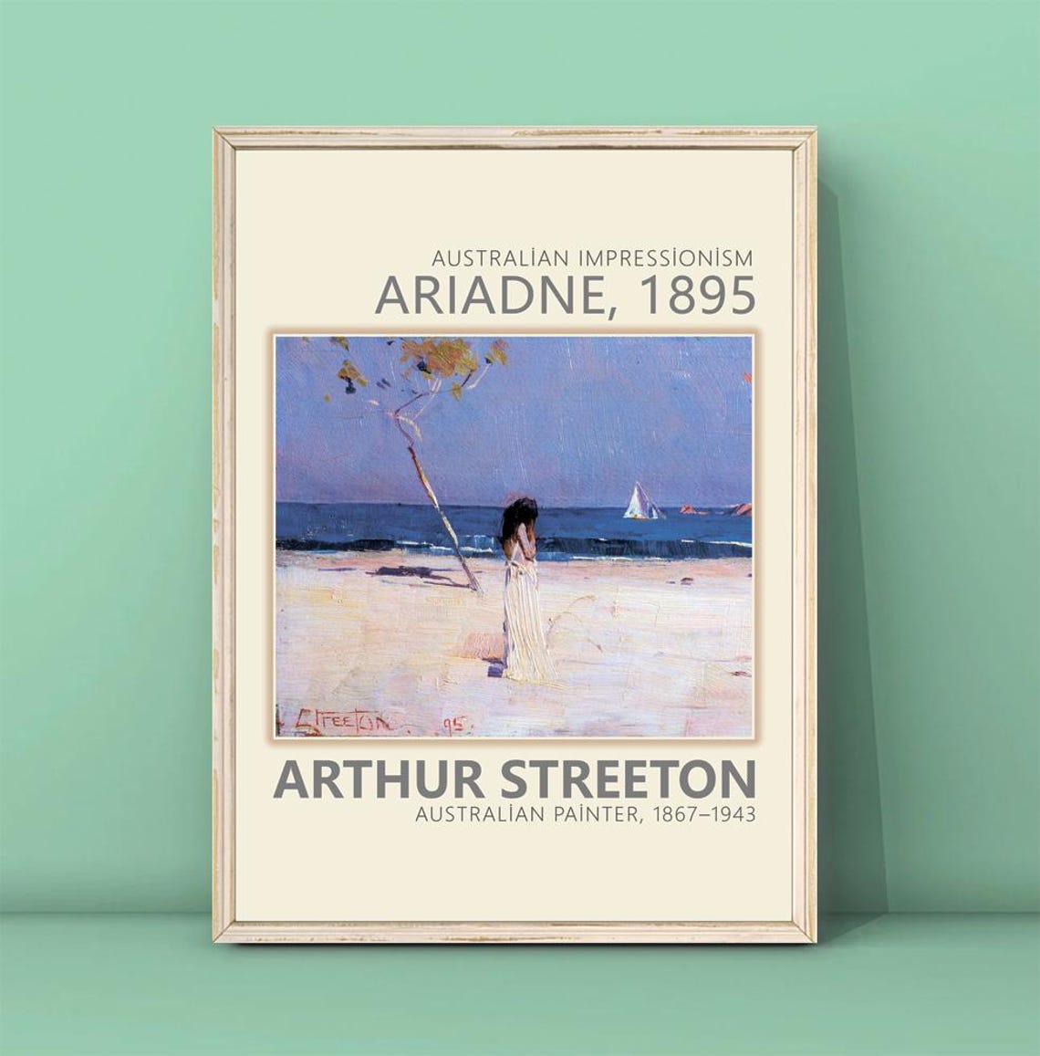 Arthur Streeton Ariadne 1895 Print Streeton Painting Streeton Landscape Poster Paintings Of Vintage Women