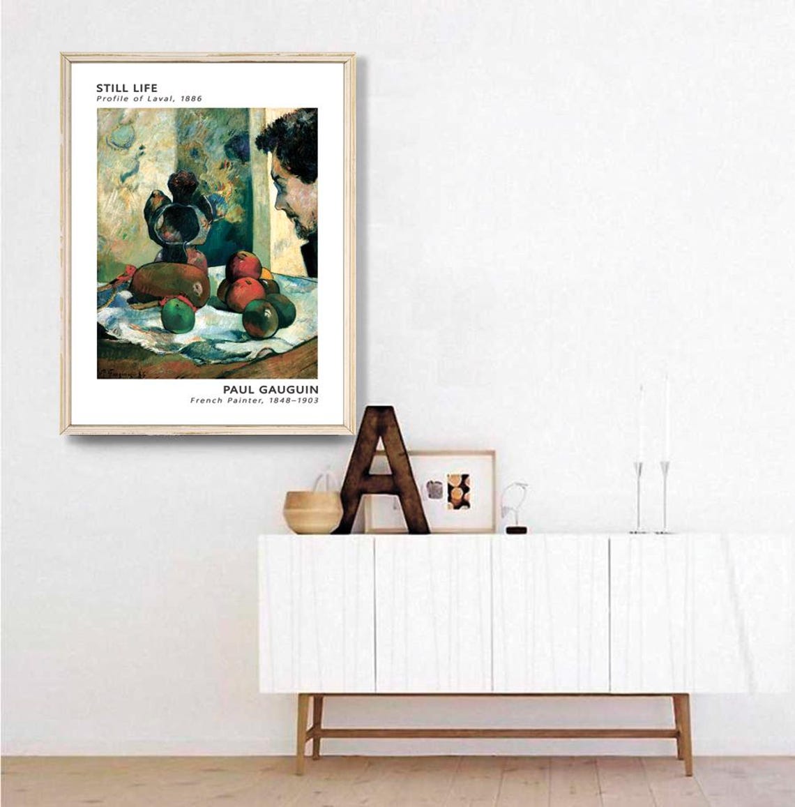 Paul Gauguin Still Life With Profile Of Laval 1886 Art Poster - Image 3