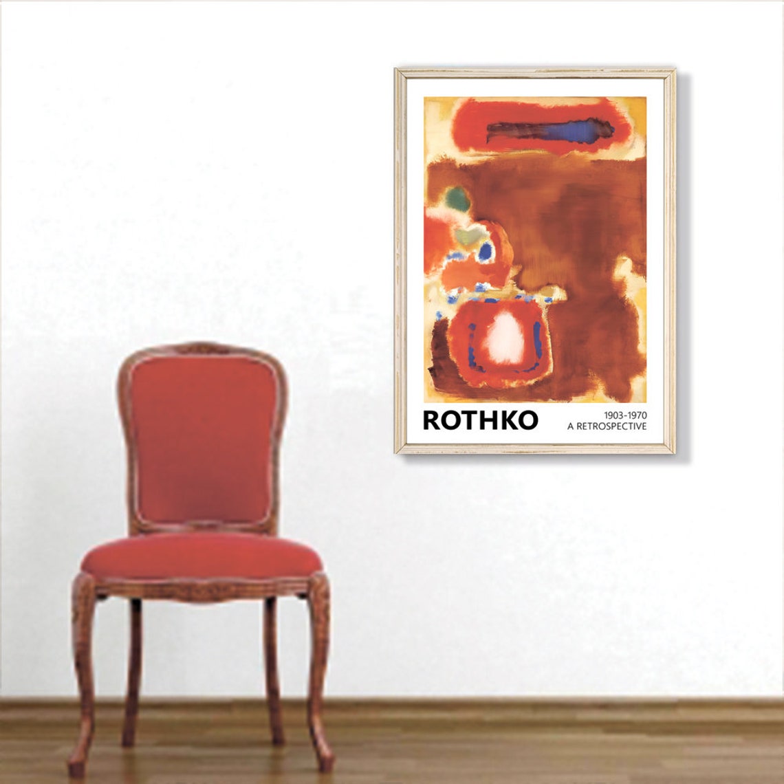 Mark Rothko Red Brown Abstract Retrospective Color Field Art Poster - Image 3