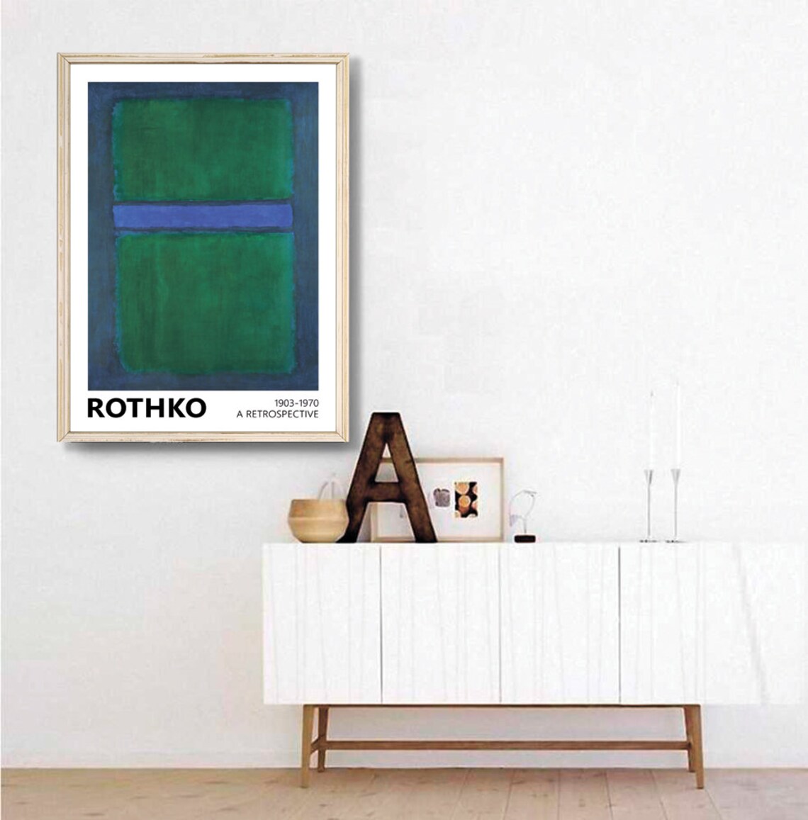 Mark Rothko Blue Green Art Print, Minimalism - Image 3
