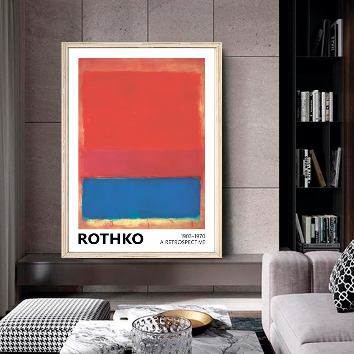 Mark Rothko Red And Blue Color Field Abstract Art Exhibition Poster - Image 2