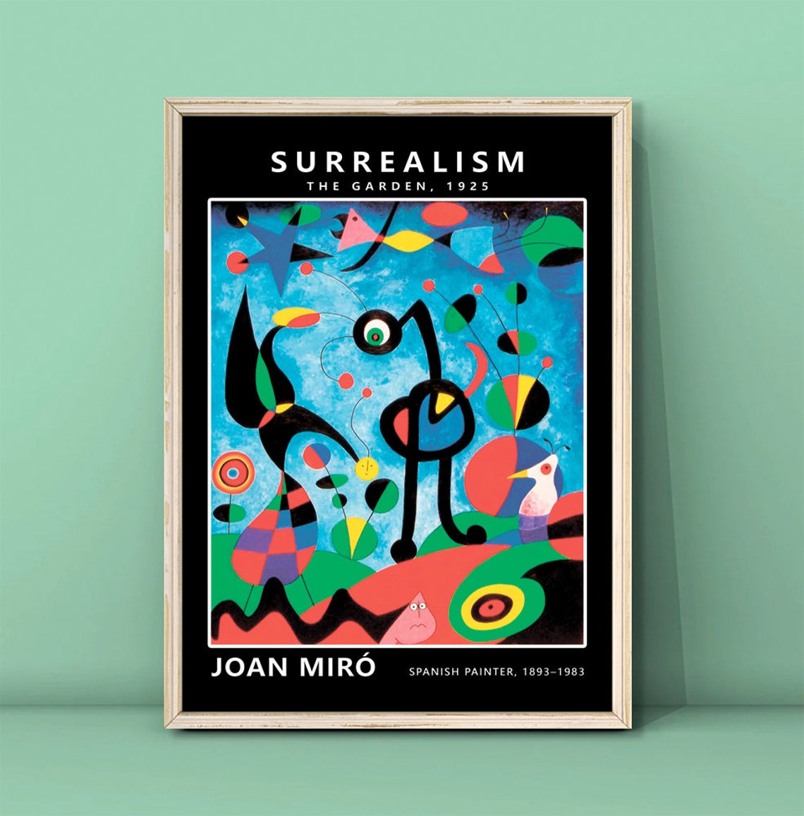 Joan Miro The Garden 1925 Surrealism Colorful Abstract Poster
