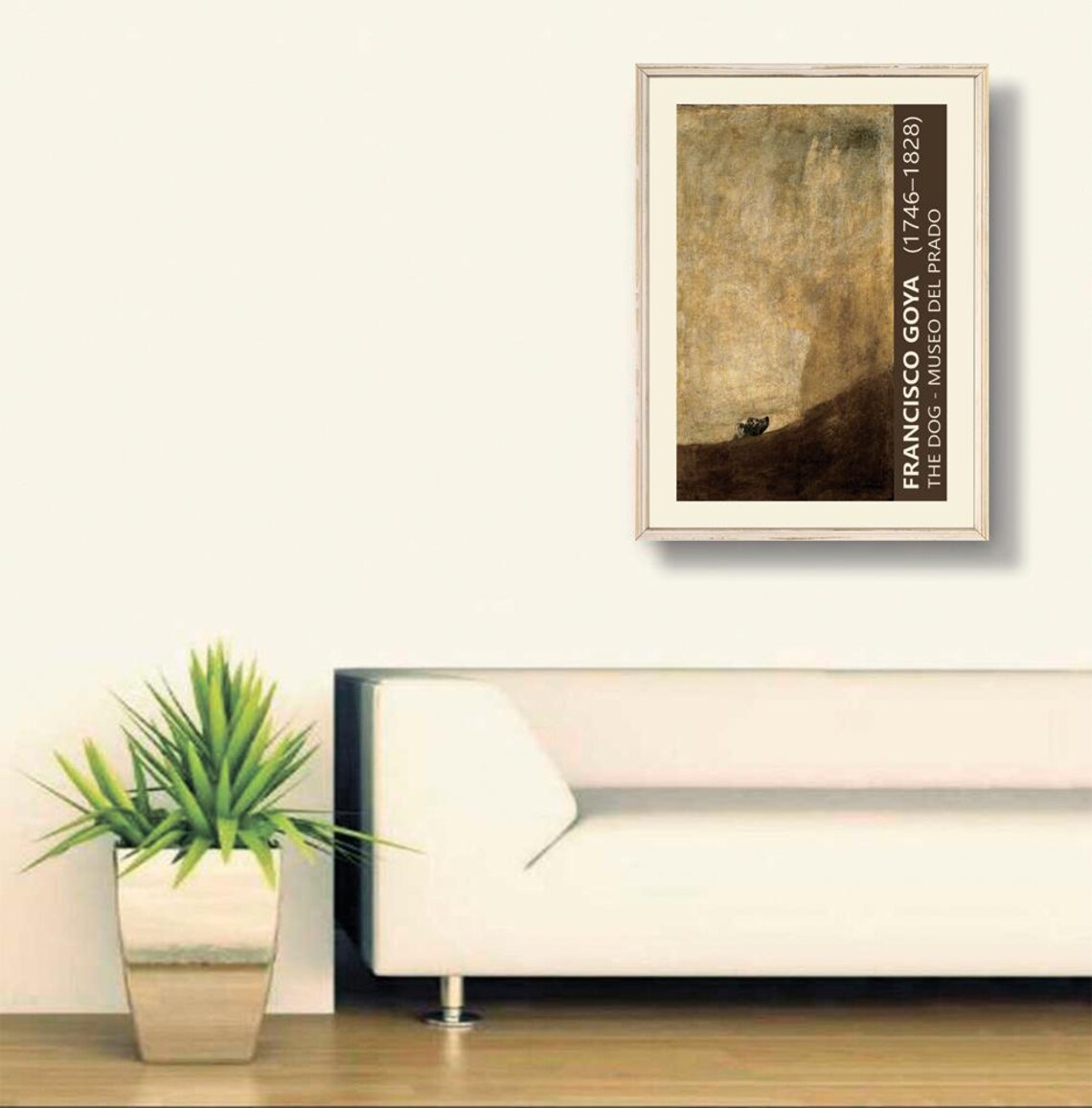 Francisco Goya The Dog Print Francisco Goya Painting Le Chien Dog In Art The Dog Poster Vintage Dog Poster - Image 3