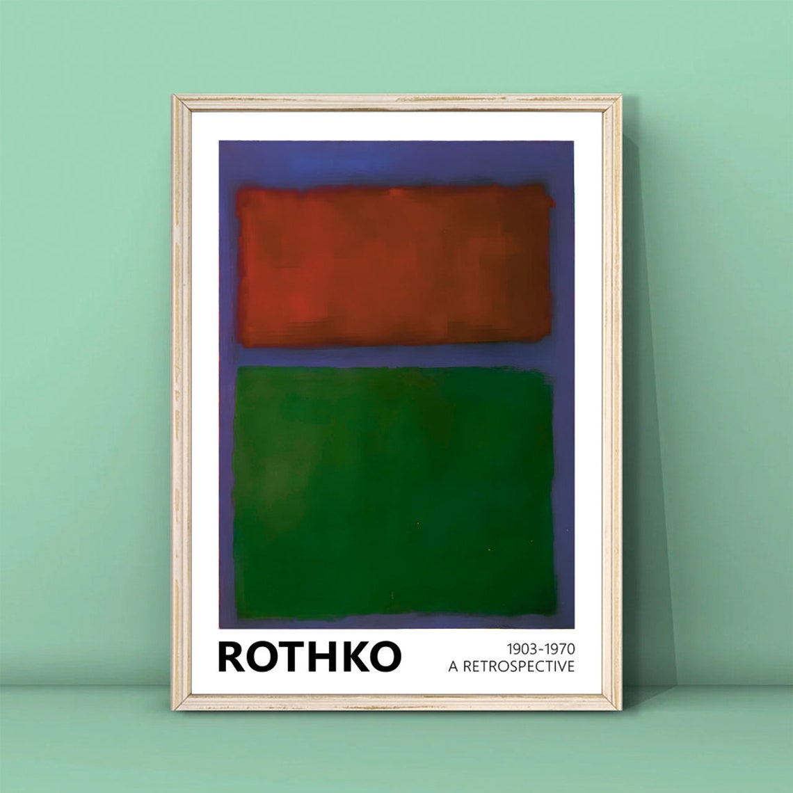 Mark Rothko Red Green Blue Color Field Retrospective Art Poster