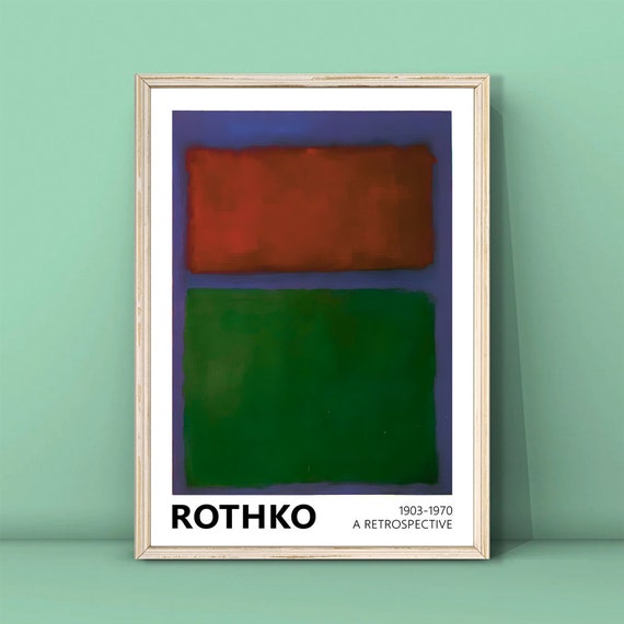 Mark Rothko Red Blue Green Art Print Exhibition Poster Modern Wall Decor Rothko Reproduction Poster Minimalism Print