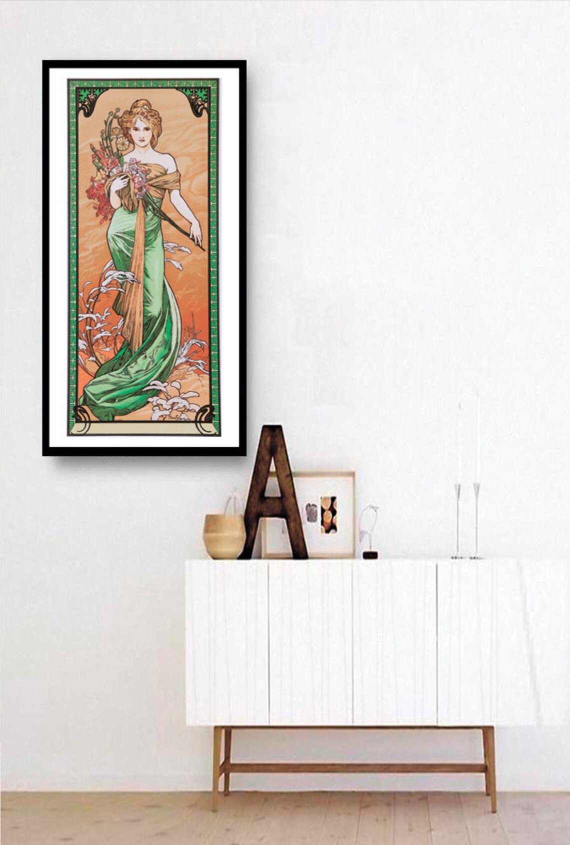 Alphonse Mucha Spring Art Nouveau Wall Art Print - Image 3