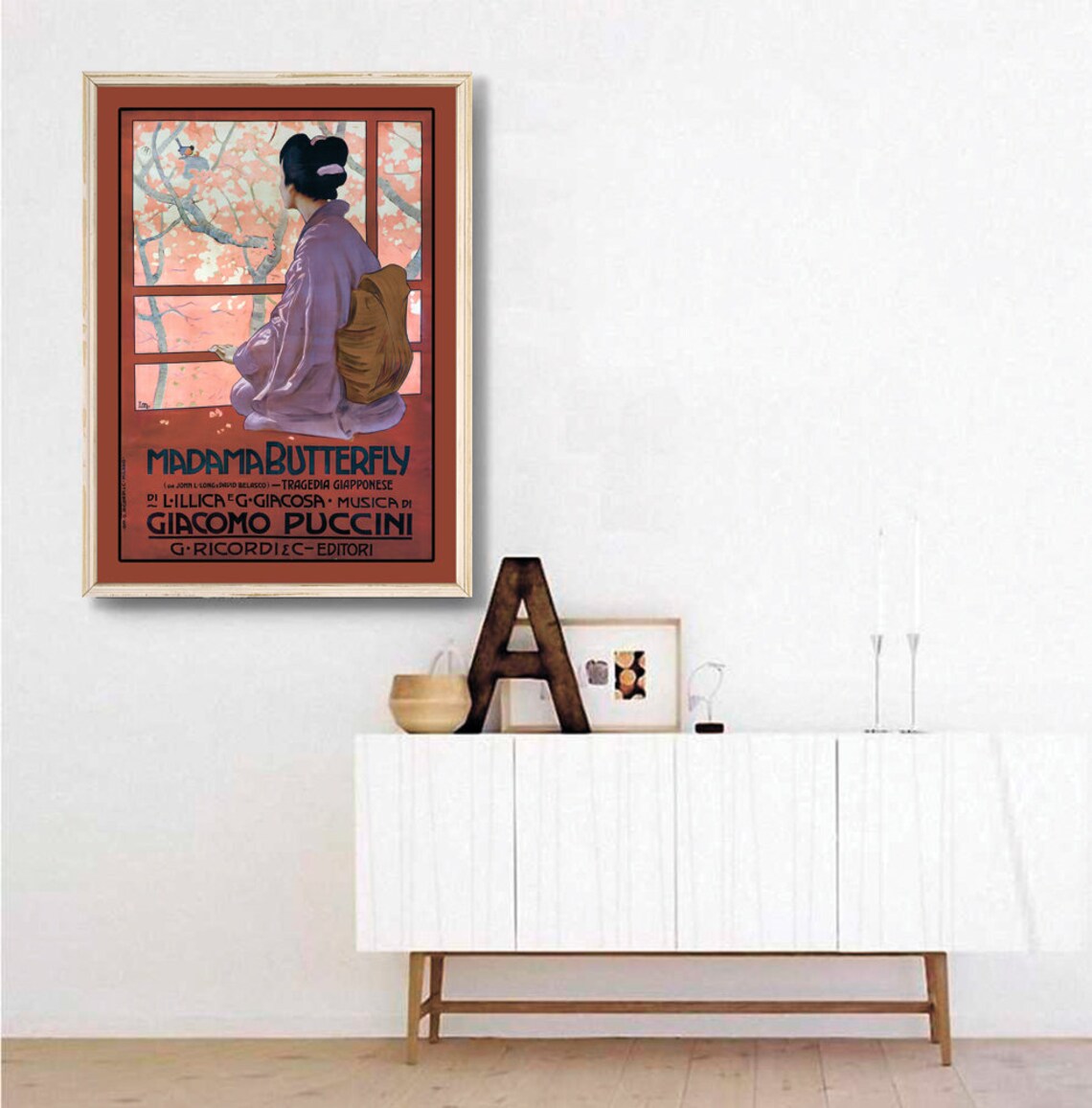 Leopoldo Metlicovitz Madama Butterfly Art Nouveau Poster - Image 3