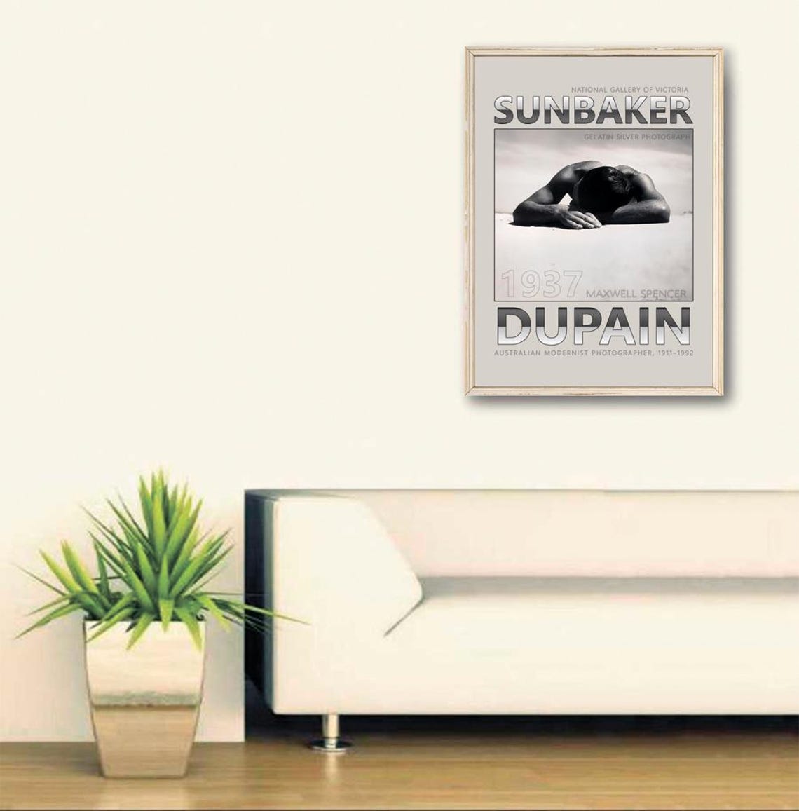 Max Dupain Sunbaker 1937 Iconic Black and White Photograph Poster - Image 2