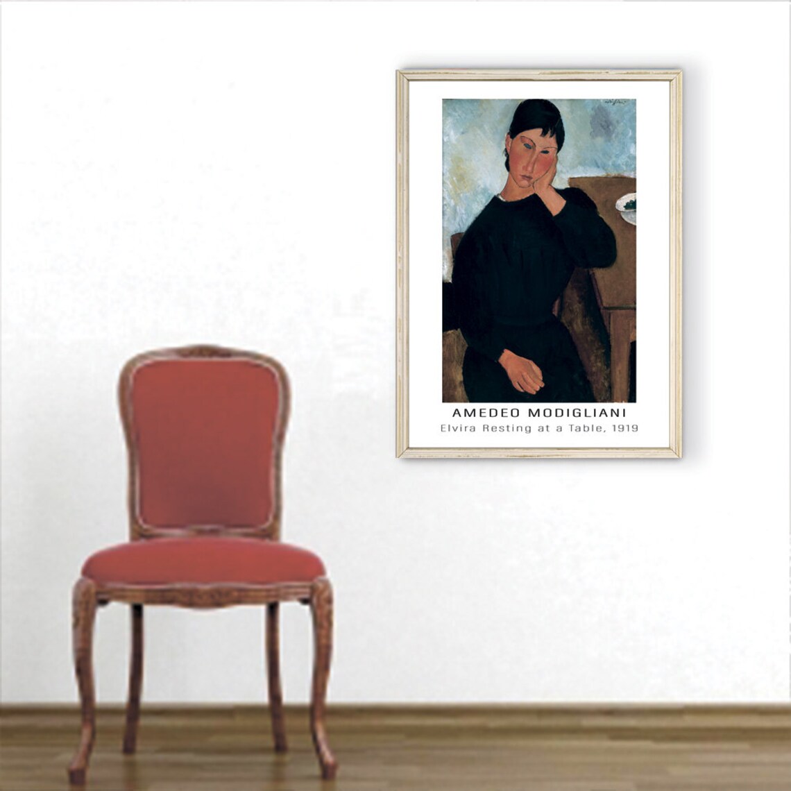 Amedeo Modigliani Elvira Resting At A Table Art Print - Image 2