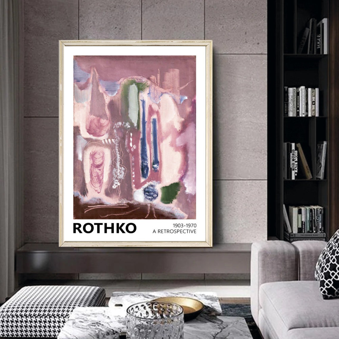 Mark Rothko Mauve Abstract Art Retrospective Exhibition Poster - Image 2