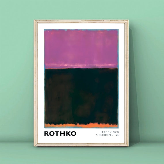 Mark Rothko Purple Orange Black Art Print Exhibition Poster Modern Wall Decor Rothko Reproduction Poster Minimalism Print