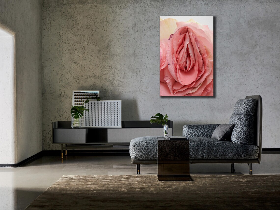 Pink Rose Vagina Figure Erotic Bedroom Art Print - Image 2