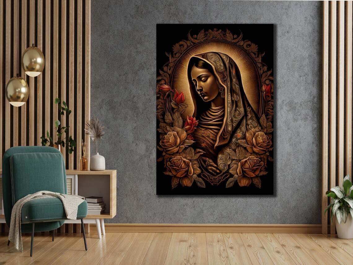 Virgin Of Guadalupe Religious Art Print, Home Decor