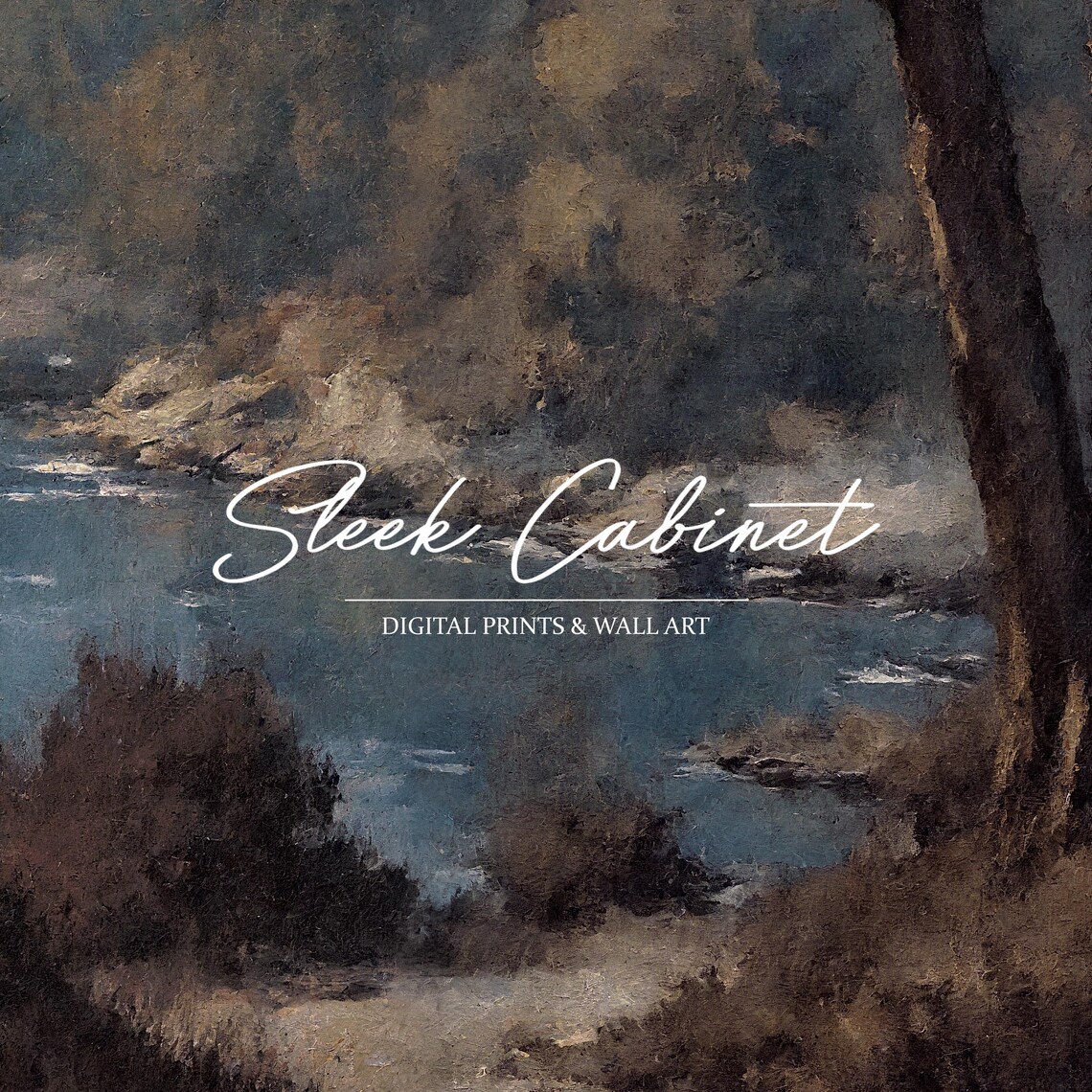 Coastal Forest Landscape Vintage Style Art Print - Image 3