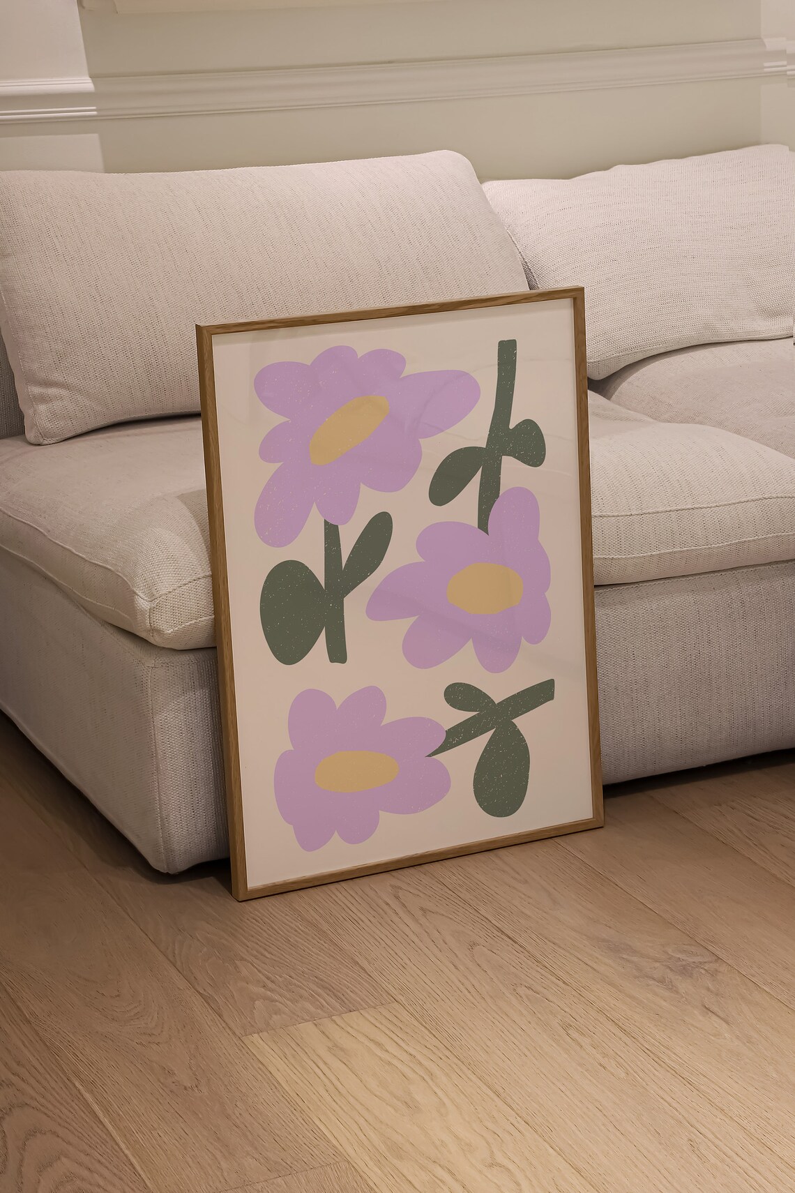 Lilac Flower Art Print, Trendy Purple Decor - Image 3