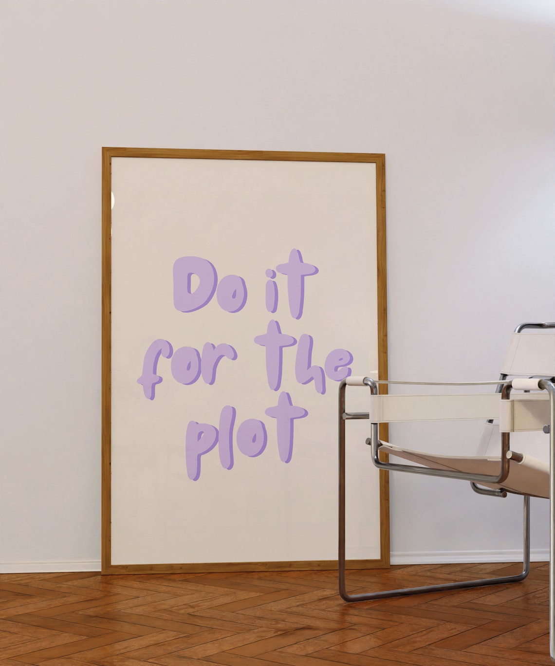 Do It For The Plot Purple Chunky Type Fun Quote Dorm Room Poster - Image 3