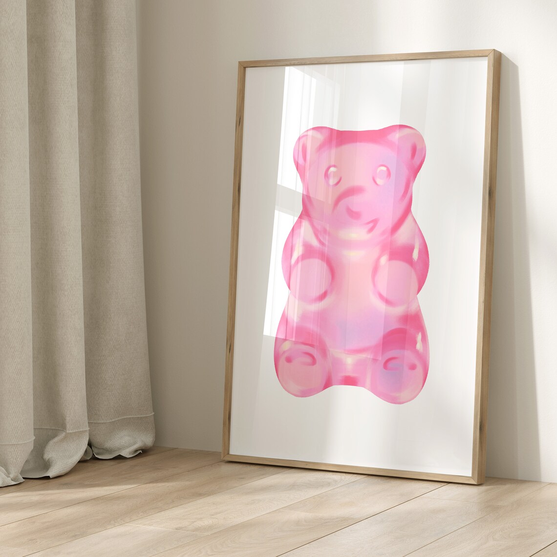 Gummy Bear Poster, Trendy Pink Preppy Decor - Image 2