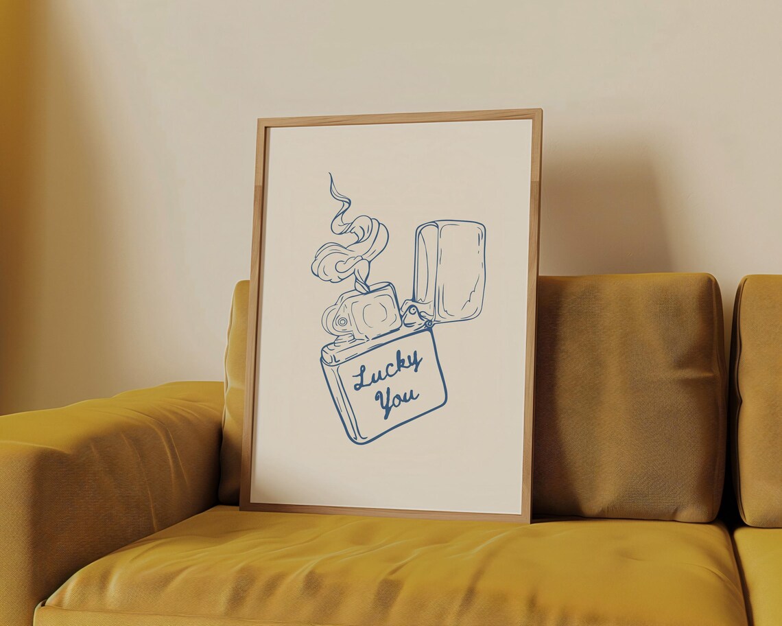 Navy Blue Aesthetic Wall Art, Trendy Art Print - Image 4