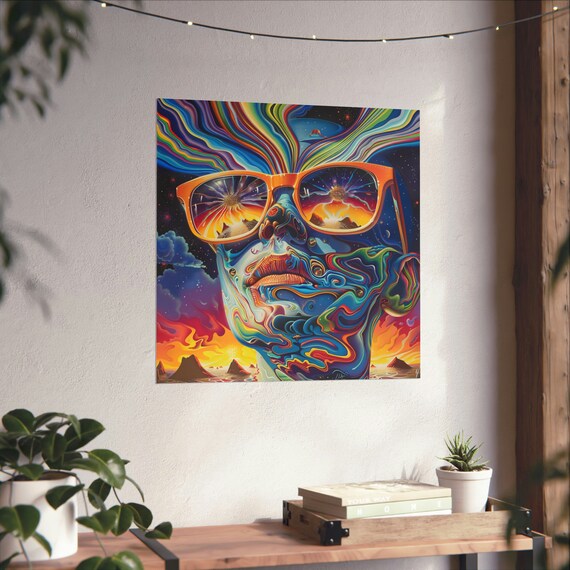 Trippy Hippy Dippy Man In Sunglasses, Psychedelic