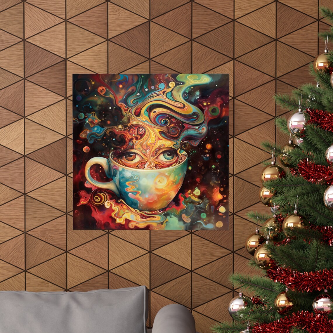 Coffee Gaze Abstract Art Print, Coffee Lovers - Image 4