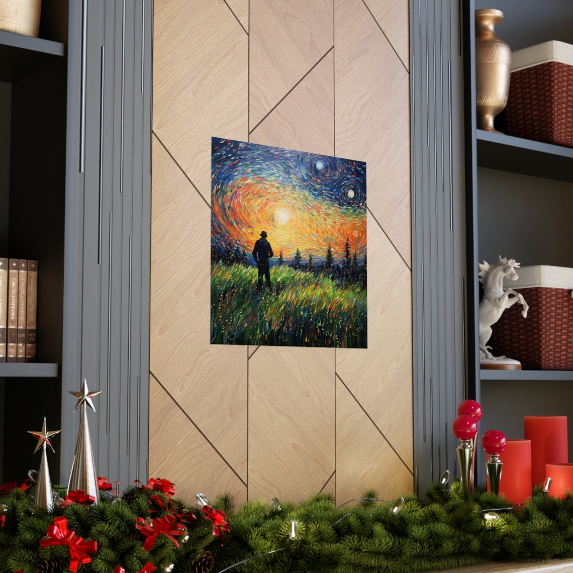 Van Gogh Prairie Landscape, Post-Impressionist Art Print - Image 3