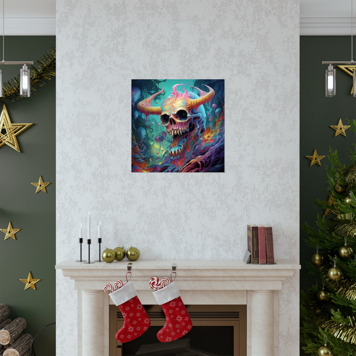 Hollowed Out Trippy Skull, Nightmare Poster - Image 2