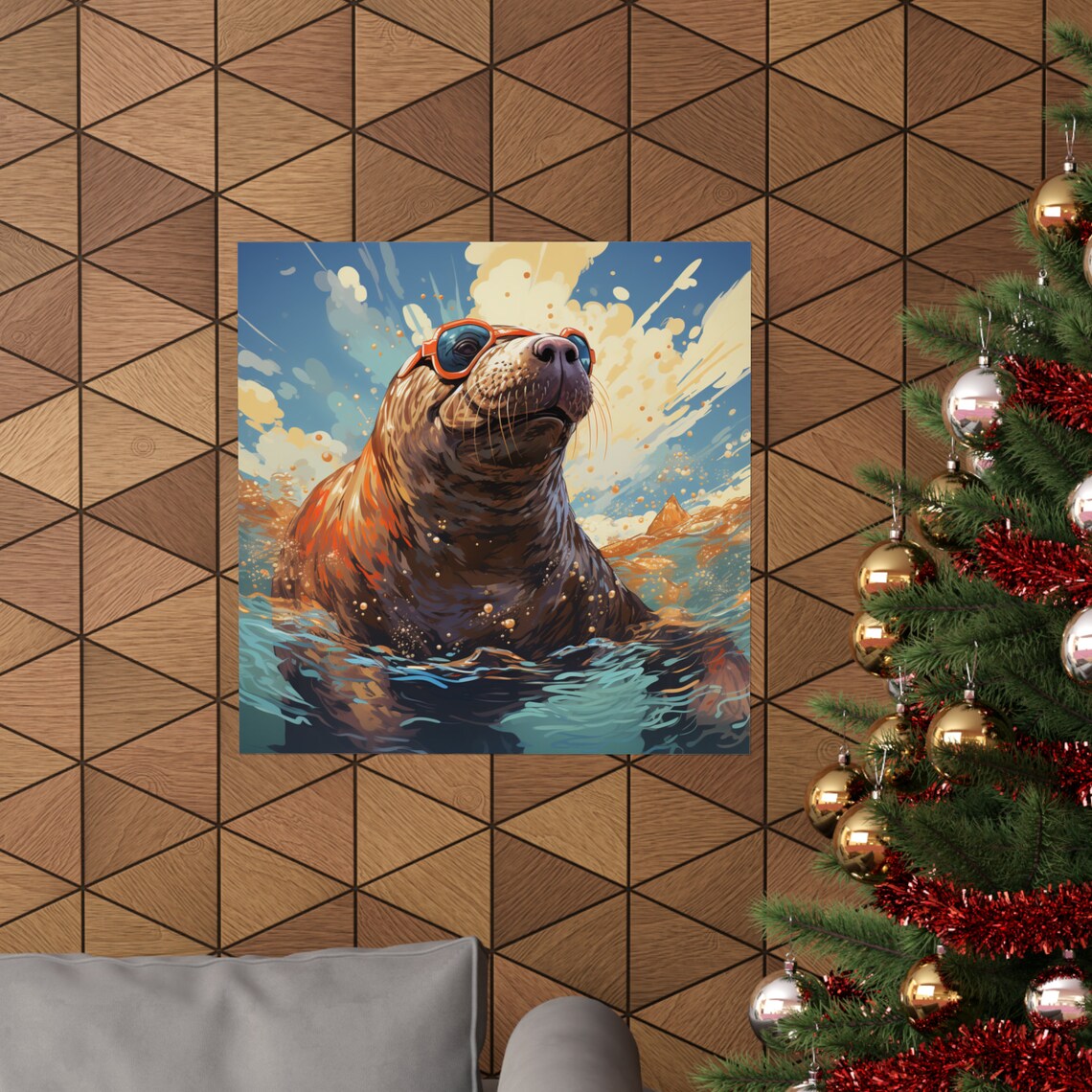 Mr Flubber The Seals Day Off, Abstract Seal Art - Image 4