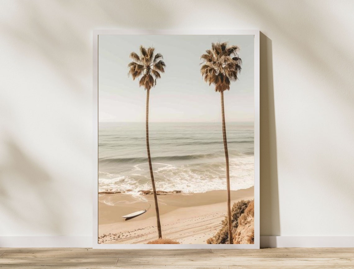 Beach Wall Art Prints Coastal Prints Beach Prints California Prints Beach Photography Prints Palm Tree Surfing Poster - Image 6