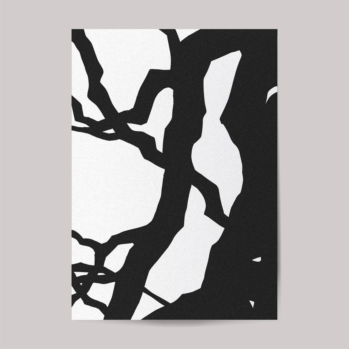 Black Tree Branch Minimal Abstract Nature Poster - Image 2