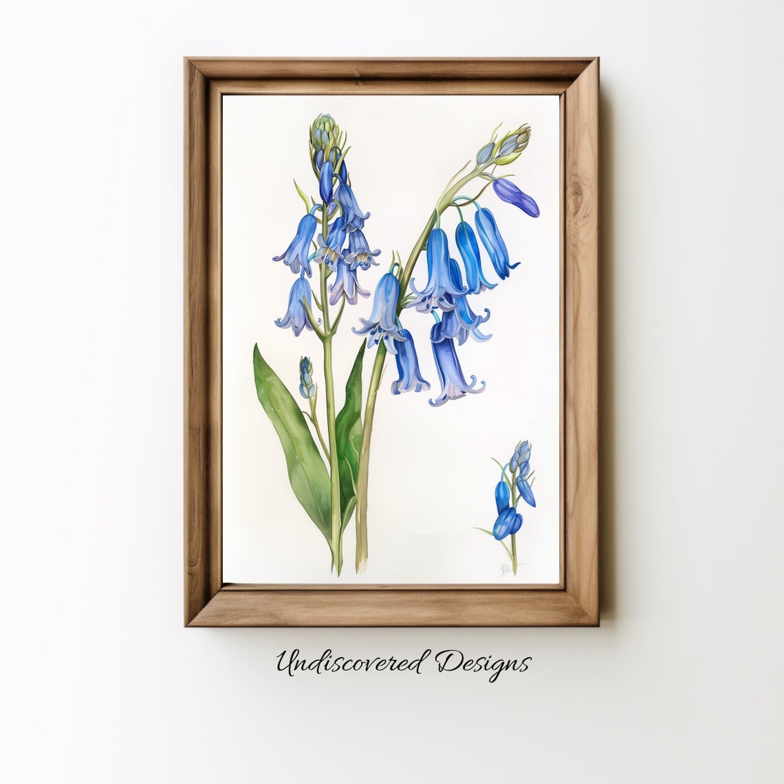 Bluebell Flower Print Vintage Botanical Wall Art