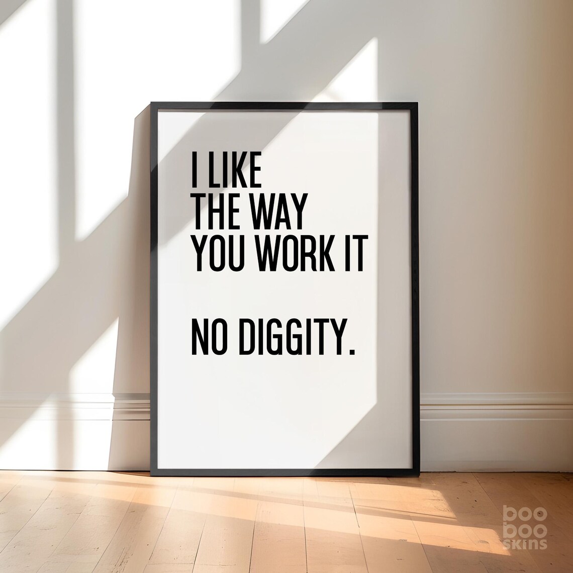 No Diggity Lyrics Print, 90s Music Vintage Retro
