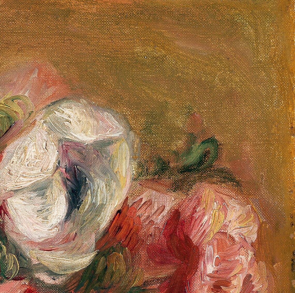 Renoir Pink Roses in a Green Vase Impressionist Still Life Poster - Image 3