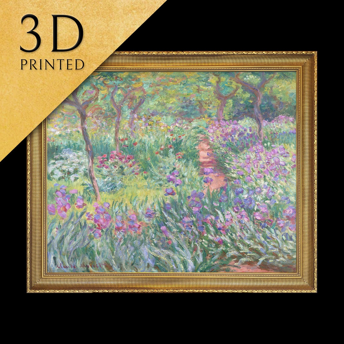 Monet The Artists Garden at Giverny Impressionist Art Poster