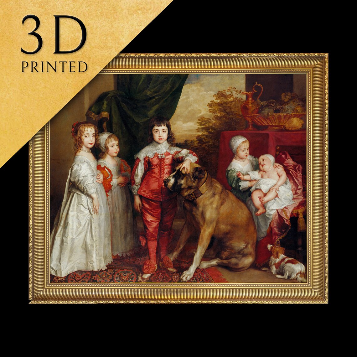 Van Dyck Five Eldest Children of Charles I Royal Portrait Poster