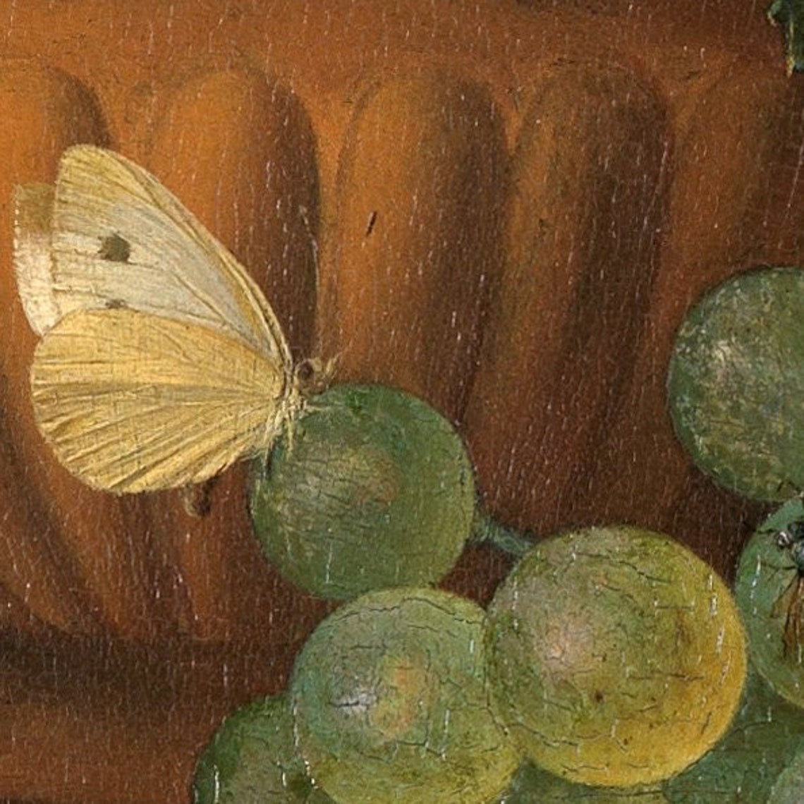 Baroque Fruit Still Life Grapes Peaches Urn Antique Kitchen Art Print - Image 3