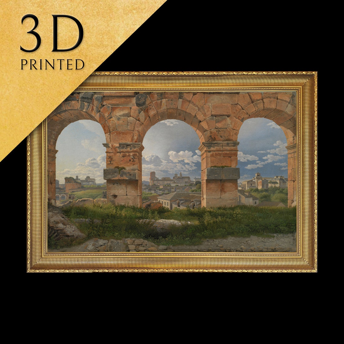 Eckersberg Ancient View Through Three Colosseum Arches Poster